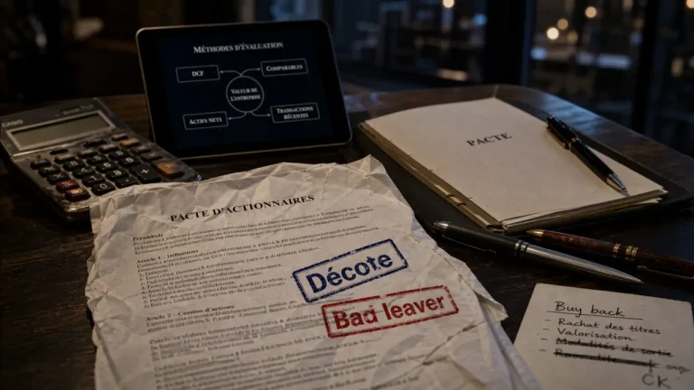 Clause de bad leaver : décote et départ fautif sur contrat