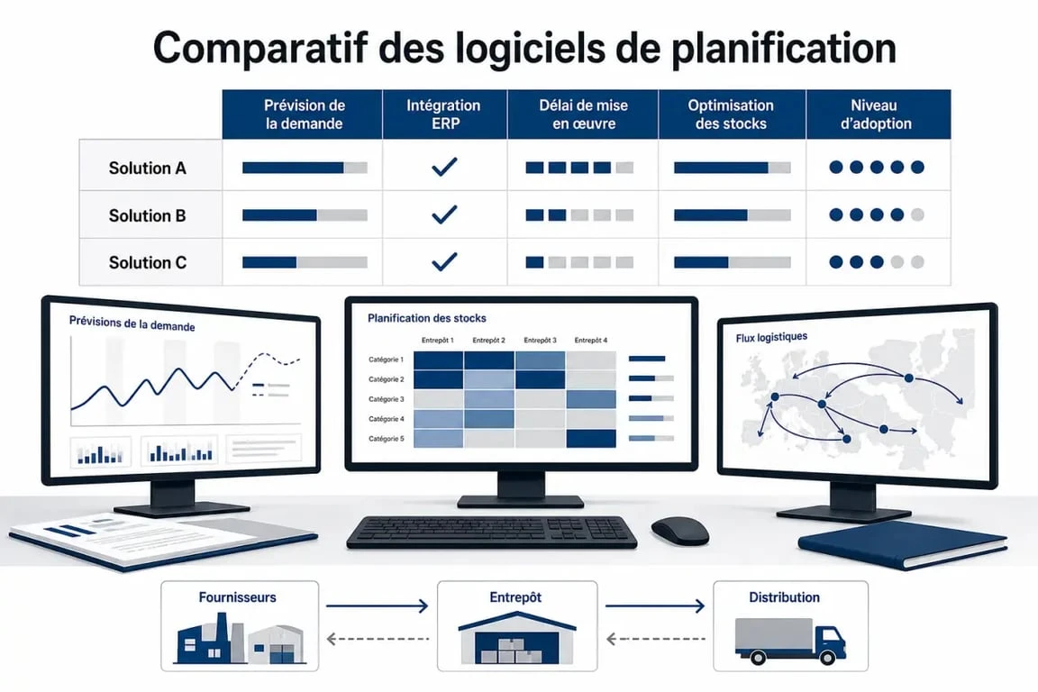 Comparatif du meilleur logiciel de planification de la chaîne d’approvisionnement avec critères de choix