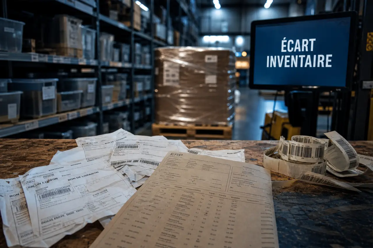 Exemple de problématique sur la gestion des stocks : écart inventaire en entrepôt e-commerce