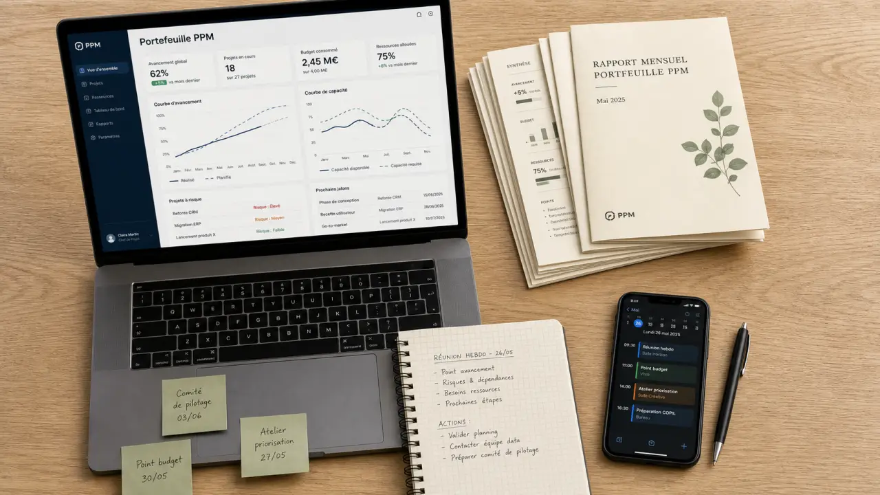 Logiciel de gestion de portefeuilles projet : vue PPM pour arbitrer