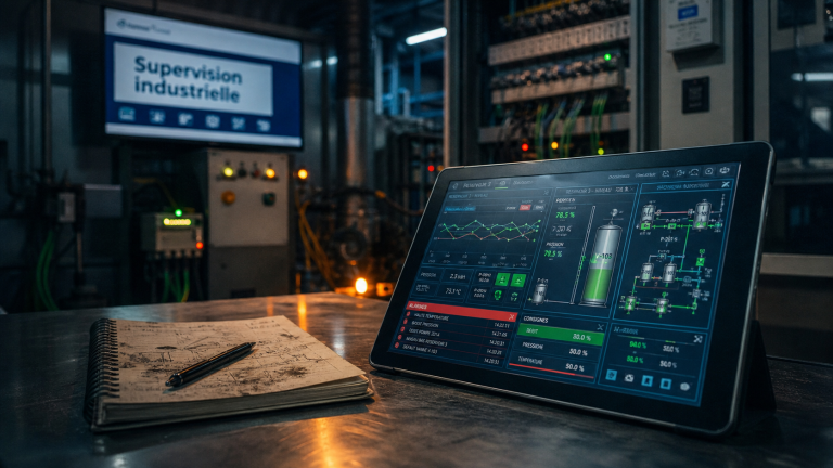 Supervision industrielle SCADA : synoptiques et alarmes en atelier industriel