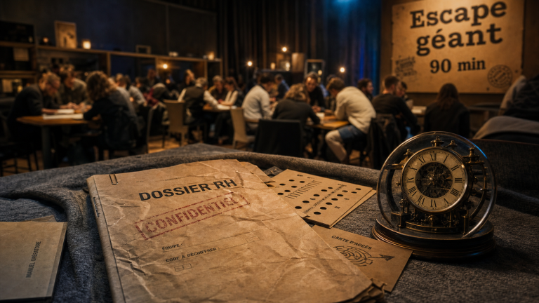 Team building 20 personnes en escape game 90 minutes au même lieu