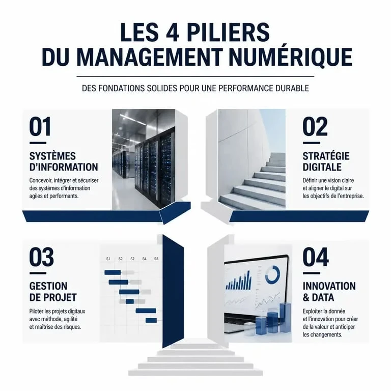 Les quatre piliers de la formation en management numérique dans les Bouches-du-Rhône