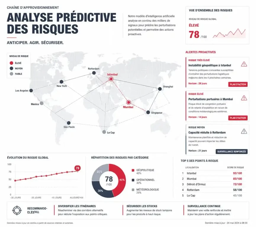 Analyse prédictive des risques par un agent IA pour les achats