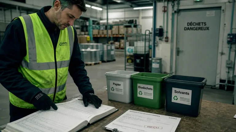 Recyclage entreprise : tri à la source, bacs et bordereau déchets