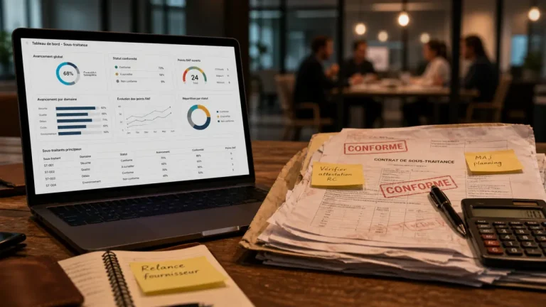 Tableau de bord sous-traitance pour repérer les dérives invisibles