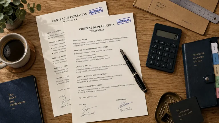 Contrat prestation de service exemple, clauses sécurisées