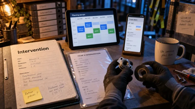 Gestion du SAV : fiche d’intervention et planning terrain