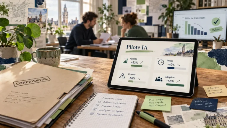 Accompagnement IA Lille : pilote IA qualité temps adoption en PME