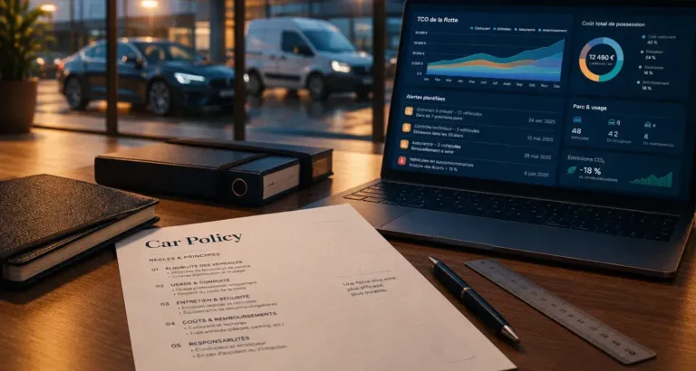 Gestionnaire de flotte automobile : tableau de bord, TCO, alertes échéances