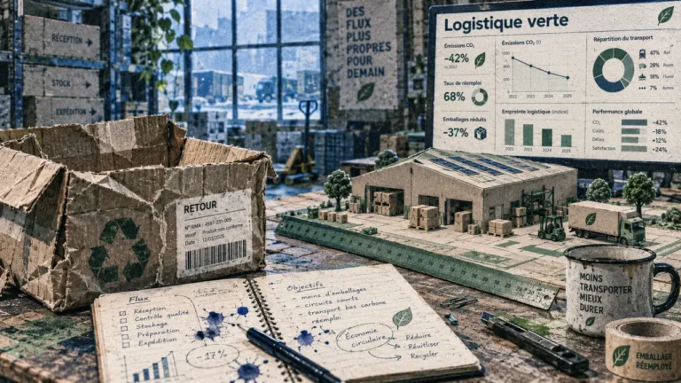 Photo atelier logistique verte : réduction trajets et déchets, coûts optimisés