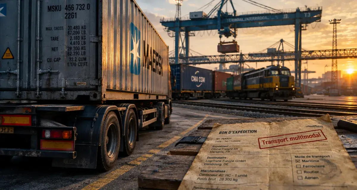 Transport multimodal : conteneur intermodal rail et route